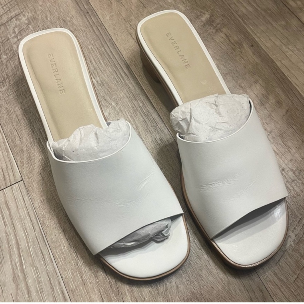 Everlane Women's White Slide Sandal